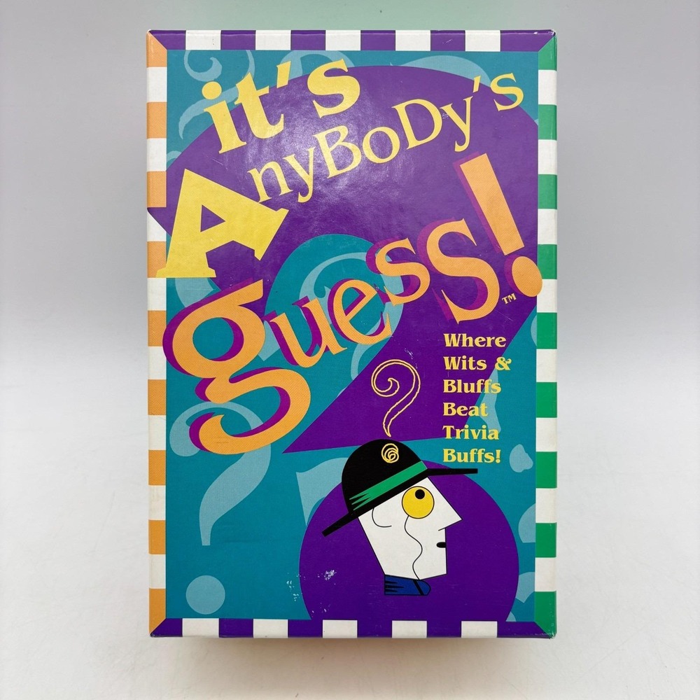 It's Anybody's Guess Trivia Game COMPLETE Talicor Aristoplay 1999 Guessing
